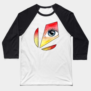 California Sun - Watercolor Eye Tattoo Design Baseball T-Shirt